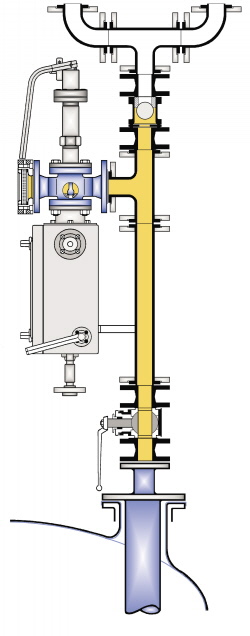 Top reactor sampling